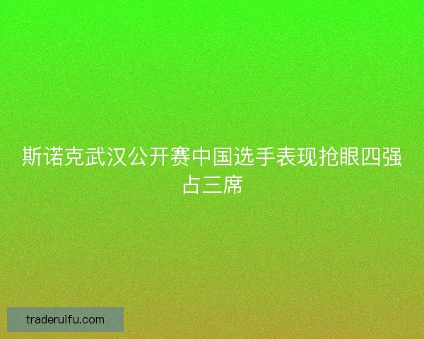 斯诺克武汉公开赛中国选手表现抢眼四强占三席