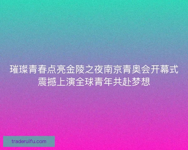 璀璨青春点亮金陵之夜南京青奥会开幕式震撼上演全球青年共赴梦想 璀璨青春点亮金陵之夜南京青奥会开幕式震撼上演全球青年共赴梦想